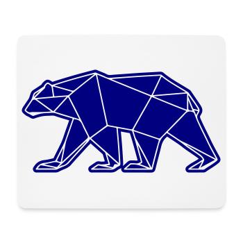 Eisbär Polar Bär Polygon Symbol - Mousepad (Querformat) - Weiß - Vorne