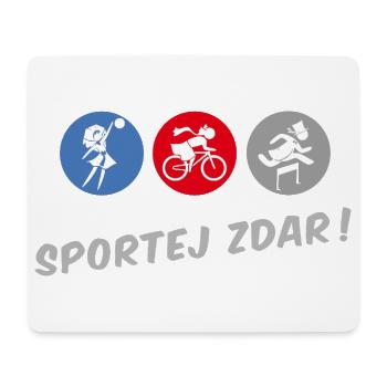 SPORTEJ ZDAR! - Mousepad (Querformat) - Weiß - Vorne
