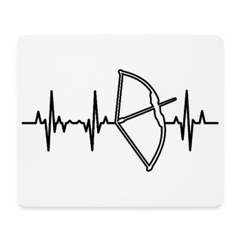 Pfeil und Bogen Herzschlag - Mousepad (Querformat) - Weiß - Vorne
