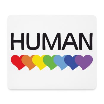 LGBTQ-Pride-Monat – Wir sind alle Menschen - Mousepad (Querformat) - Weiß - Vorne
