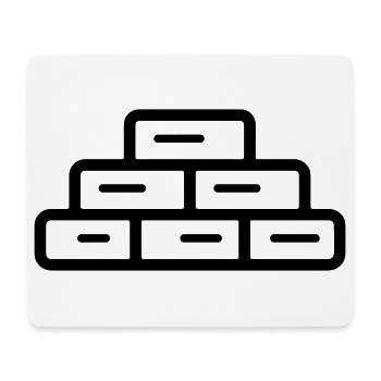 Ziegel - Mousepad (Querformat) - Weiß - Vorne