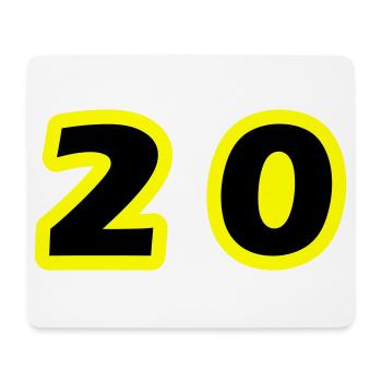 20 Number Symbol - Mouse Pad (horizontal) - white - Front