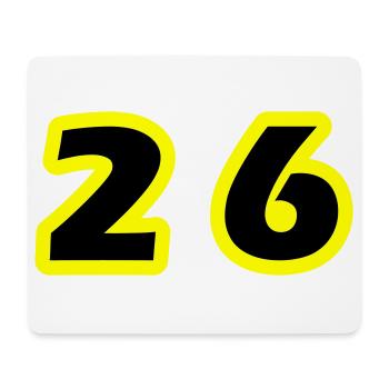 26 Number symbol - Mouse Pad (horizontal) - white - Front
