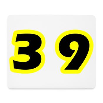39 Number Symbol - Mouse Pad (horizontal) - white - Front
