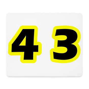 43 Number symbol - Mouse Pad (horizontal) - white - Front
