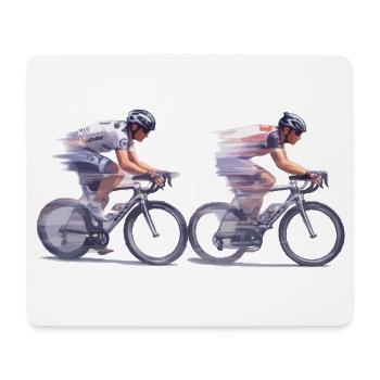 Double Race Sprint Cycling - Mouse Pad (horizontal) - white - Front