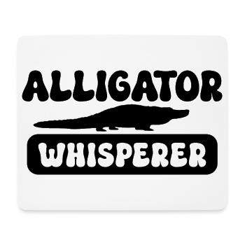 Alligator Whisperer – Lustiges Reptilien Design - Mousepad (Querformat) - Weiß - Vorne
