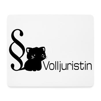 Jura Katze Volljuristin - Mousepad (Querformat) - Weiß - Vorne