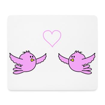 birds_in_love - Mousepad (Querformat) - Weiß - Vorne
