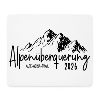 Alpenüberquerung 2026 Alpe Adria Trail - Mousepad (Querformat) - Weiß - Vorne