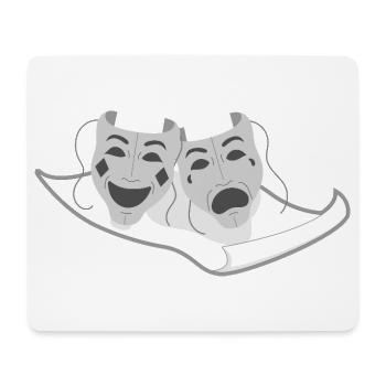 Theater Drama Flying Carpet With Theater Masks - Mousepad (Querformat) - Weiß - Vorne