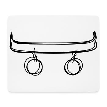 Skateboard handgezeichnet - Mousepad (Querformat) - Weiß - Vorne