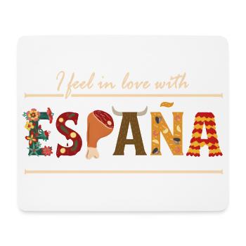 I Feel In Love With España Spanien Urlaub Spruch - Mousepad (Querformat) - Weiß - Vorne