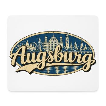Augsburg Vintage Stadtmotiv - Mousepad (Querformat) - Weiß - Vorne