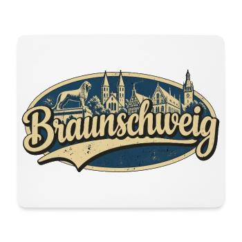 Braunschweig Vintage Stadtmotiv - Mousepad (Querformat) - Weiß - Vorne