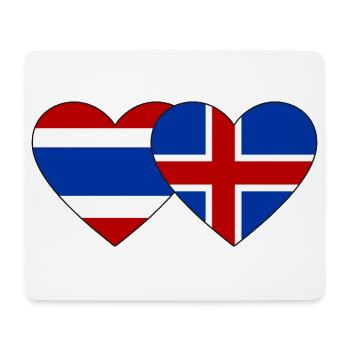 Thailand Island Flagge Herzform - Mousepad (Querformat) - Weiß - Vorne