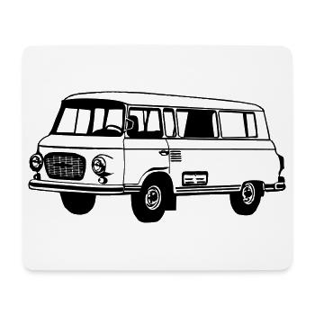 Barkas , Ostalgie , DDR Kult , Oldtimer (25) - Mousepad (Querformat) - Weiß - Vorne