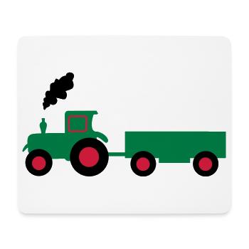 tractor anhaenger - Mouse Pad (horizontal) - white - Front