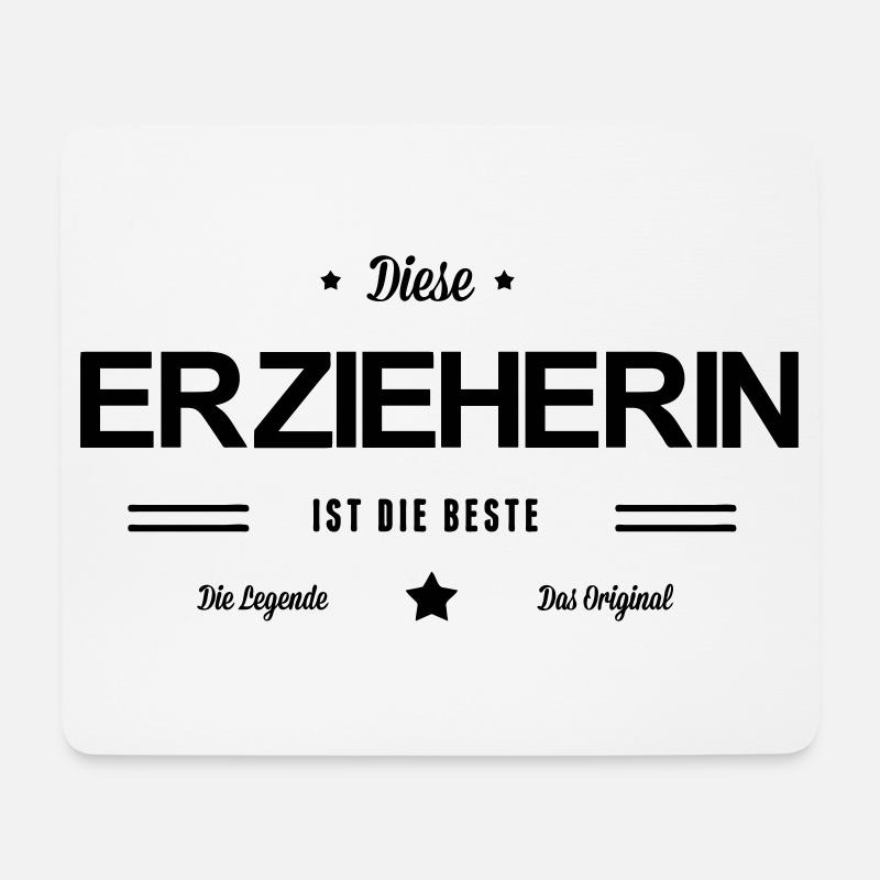 Beste Erzieherin - Mousepad (Querformat) - Weiß