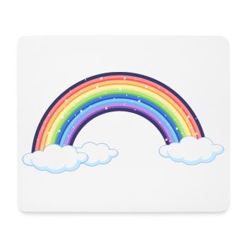 Vibrant Rainbow Over Clouds - Mouse Pad (horizontal) - white - Front