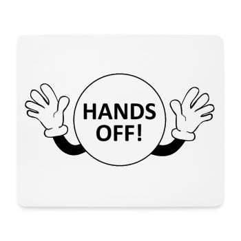 Avertissement mains off / Don't Touch - Tapis de souris (format paysage) - blanc - Devant