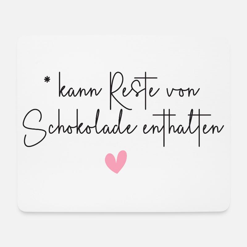 Schokolade Süßigkeiten Naschen Naschkatze Geschenk - Mousepad (Querformat) - Weiß
