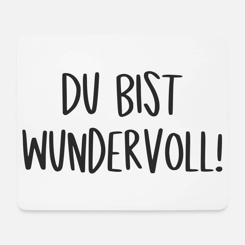 Du bist wundervoll - Mousepad (Querformat) - Weiß