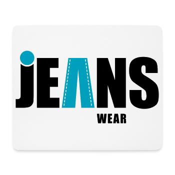Jeans Wear with a dot - Mouse Pad (horizontal) - white - Front