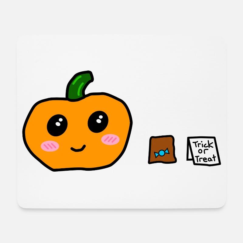 Niedlicher Halloween Kürbis - Mousepad (Querformat) - Weiß