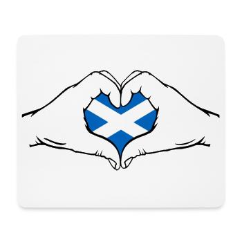 Scotland Flag Heart Shape - Mouse Pad (horizontal) - white - Front