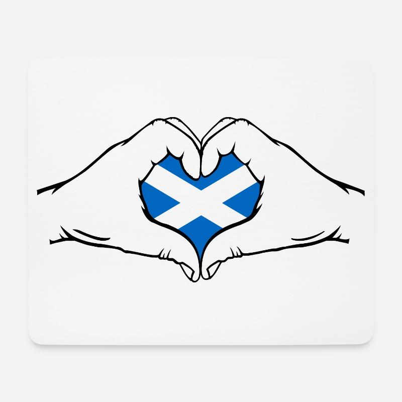 Schottland Flagge Herzform - Mousepad (Querformat) - Weiß