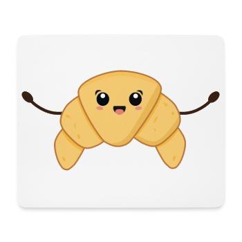 Croissant Kawaii - Tapis de souris (format paysage) - blanc - Devant