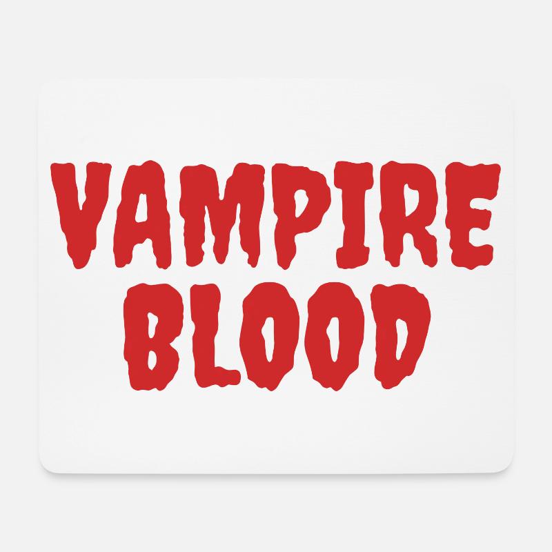 Vampire Blood Horror Typographie Design - Tapis de souris (format paysage) - blanc