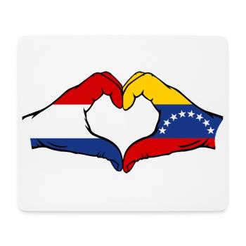 Holland Venezuela Flag Hands Heart Shape - Mouse Pad (horizontal) - white - Front