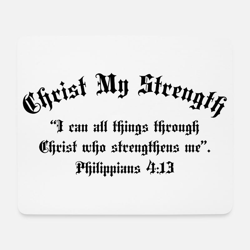 Christus, meine Kraft - Mousepad (Querformat) - Weiß