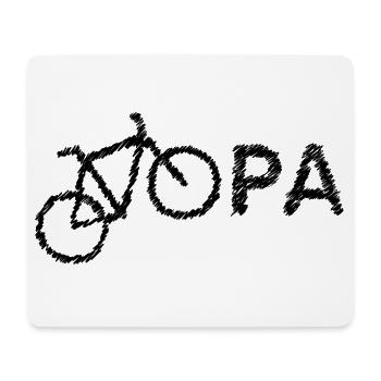 bester Opa Fahrrad Mountainbike Radeln Kritzeln - Mousepad (Querformat) - Weiß - Vorne