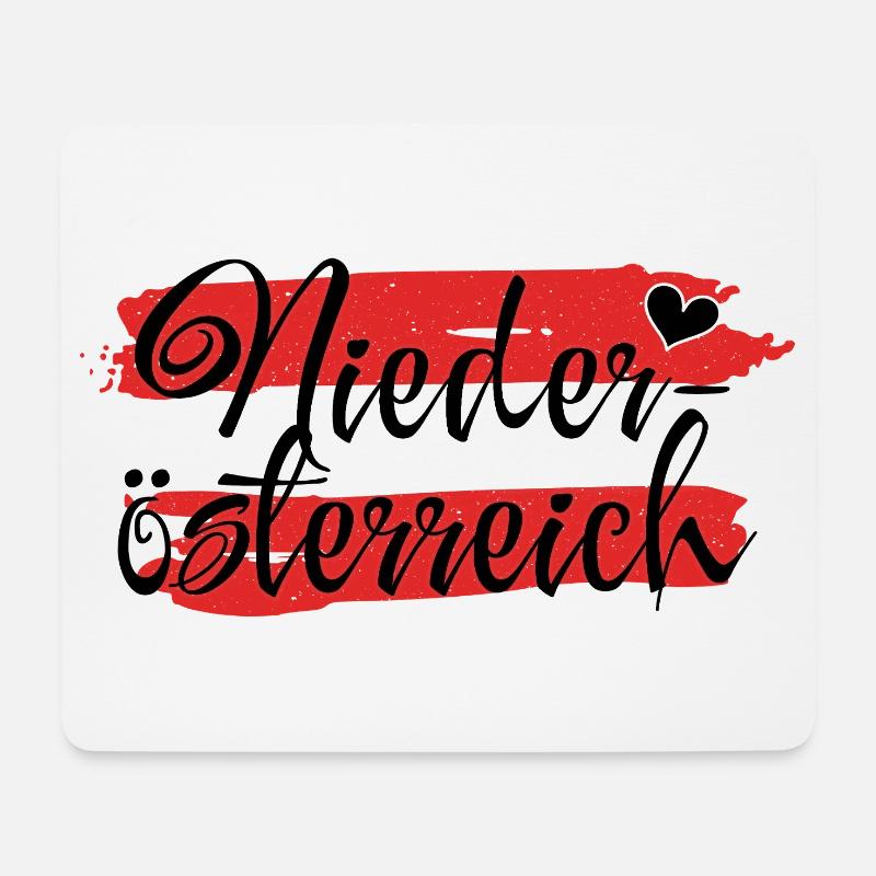 Flag Austria Lower Austria - Mouse Pad (horizontal) - white