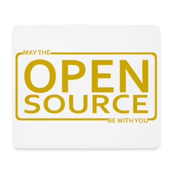 May The Open Source Be With You - Mouse Pad (horizontal) - white - Front