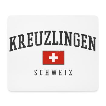 Emblème du drapeau suisse de Kreuzlingen - Tapis de souris (format paysage) - blanc - Devant