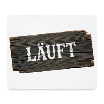 Running – Minimalist Artisan Statement - Mouse Pad (horizontal) - white - Front