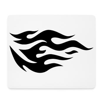 Flammes d’un feu - Tapis de souris (format paysage) - blanc - Devant