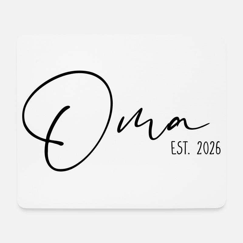 Oma est. 2026 - Mousepad (Querformat) - Weiß