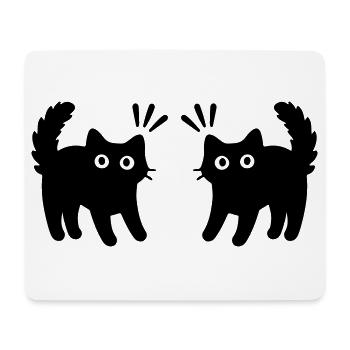 Katzen Paar - Mousepad (Querformat) - Weiß - Vorne