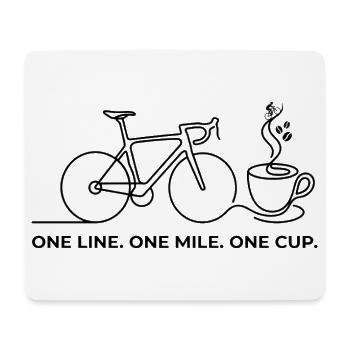 Silhouette minimaliste de vélo - Tapis de souris (format paysage) - blanc - Devant