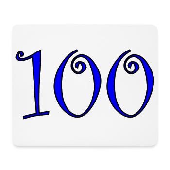 100. 100 YEARS. 100th ANNIVERSARY. BIRTHDAY 100 - Mouse Pad (horizontal) - white - Front