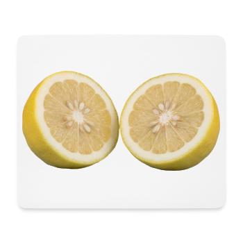 Lemon Vegan Citrus Lemon Half, Shirt, Hoodie - Mouse Pad (horizontal) - white - Front