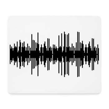 Piste audio - Tapis de souris (format paysage) - blanc - Devant