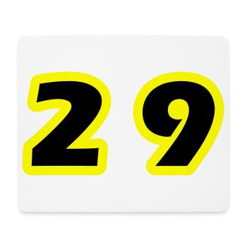 29 Number Symbol - Mouse Pad (horizontal) - white - Front