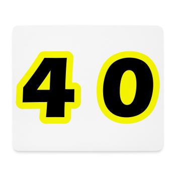 40 Zahl symbol - Mousepad (Querformat) - Weiß - Vorne