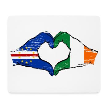 Kap Verde Irland Flagge Hände Herzform used - Mousepad (Querformat) - Weiß - Vorne